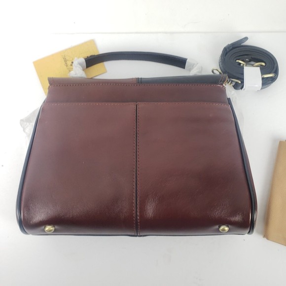 Patricia Nash Yoeky Leather Top-Handle Crossbody Bag Color Block - Picture 5 of 13